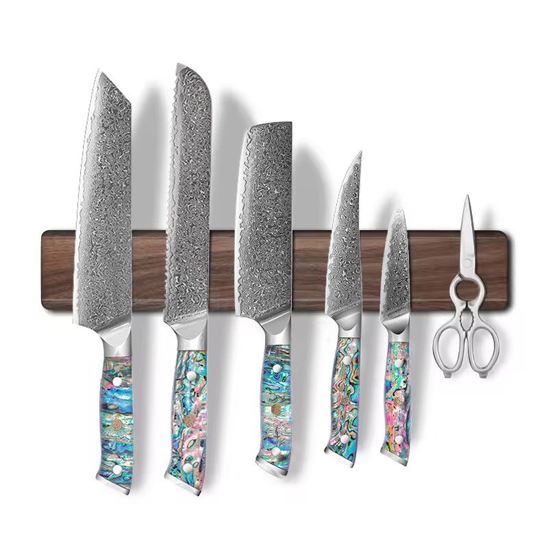 Magnetic Knife Strip - Rak Pisau Magnetik Kuat dari Kayu