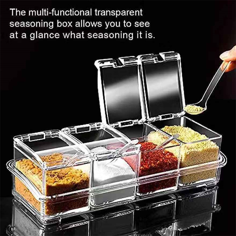 Korean Kitchen Gadgets - Set Kotak Bumbu Bening Berisi 4