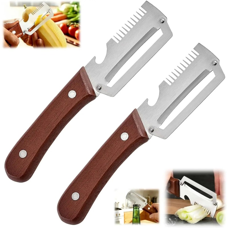 Kitchen Gadgets Built In - Alat Dapur 3-in-1 Stainless Steel Pengupas
