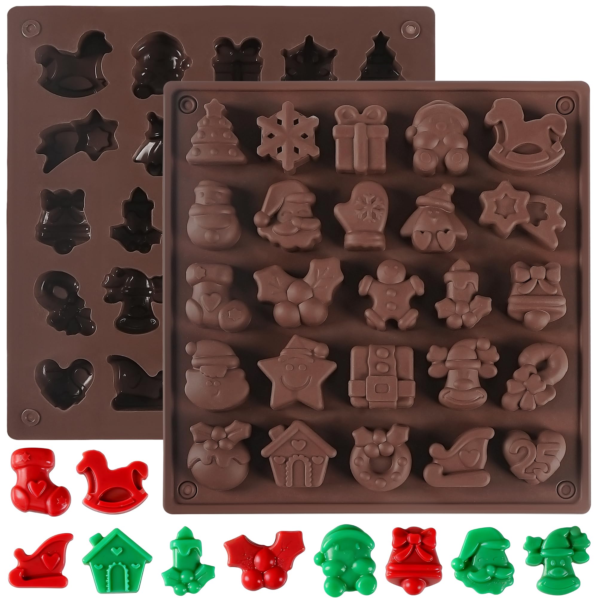 1-2 buah cetakan silikon Natal - Silicone Mold Baking ulasan dan harga