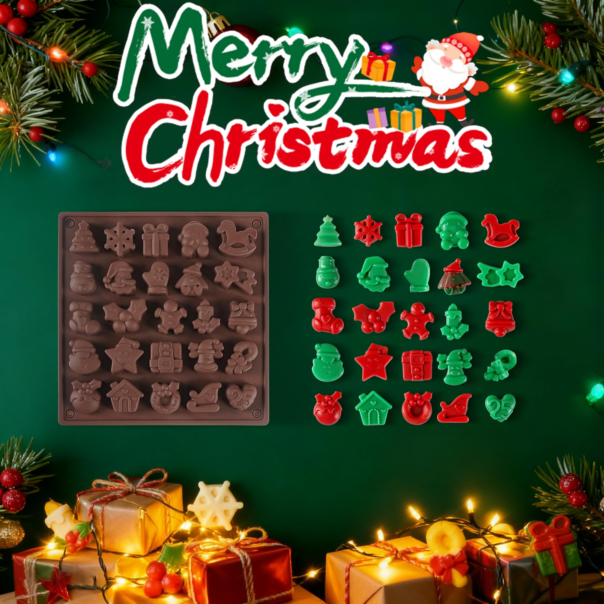 1-2 buah cetakan silikon Natal - Silicone Mold Baking ulasan dan harga