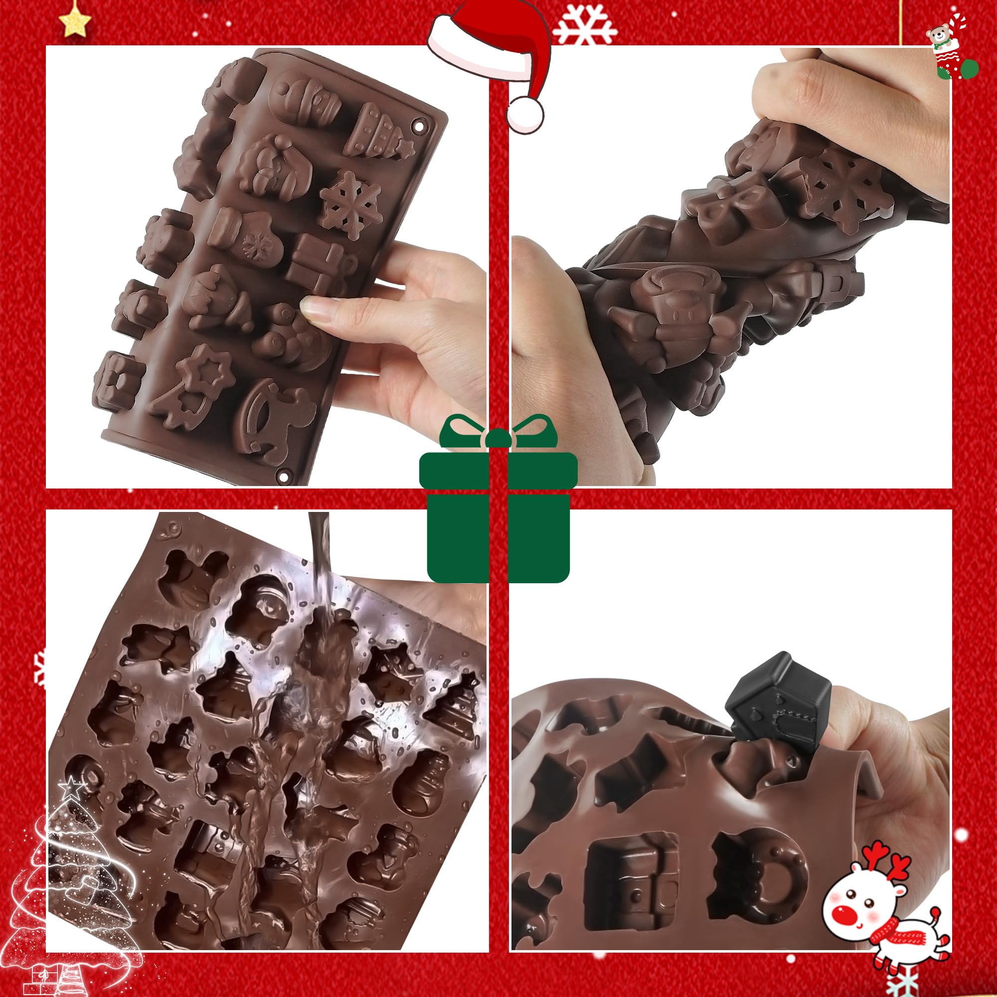 1-2 buah cetakan silikon Natal - Silicone Mold Baking ulasan dan harga