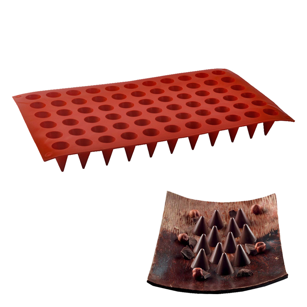 66-sel kerucut coklat cetakan  - Silicone Mold Baking ulasan dan harga