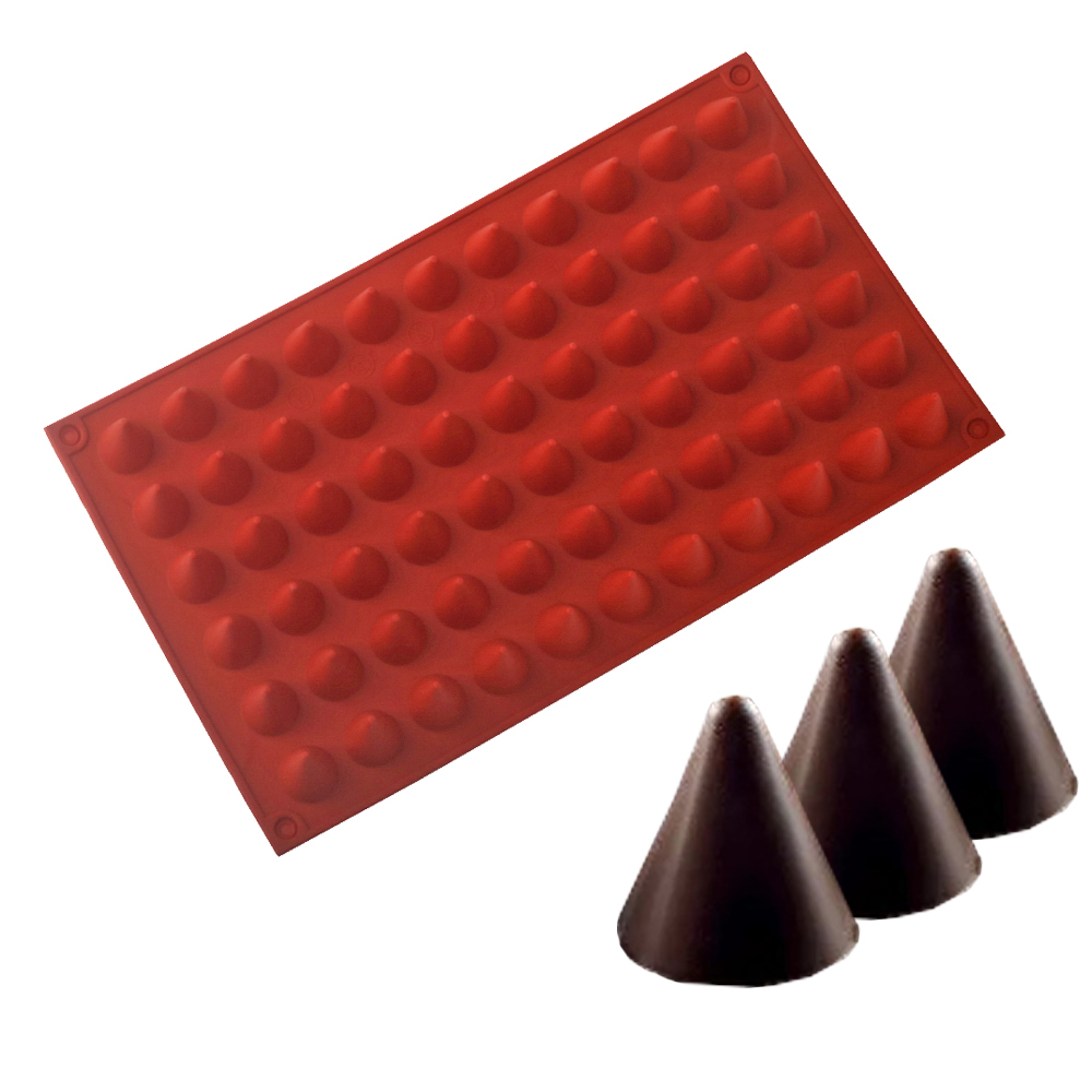 66-sel kerucut coklat cetakan  - Silicone Mold Baking ulasan dan harga