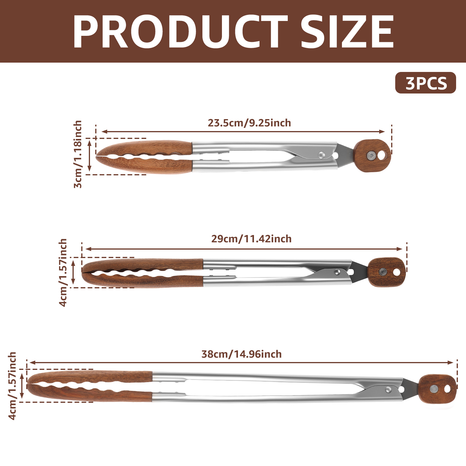 2/3 Buah Penjepit Makanan Kayu - Kitchen Gadgets Products ulasan dan harga