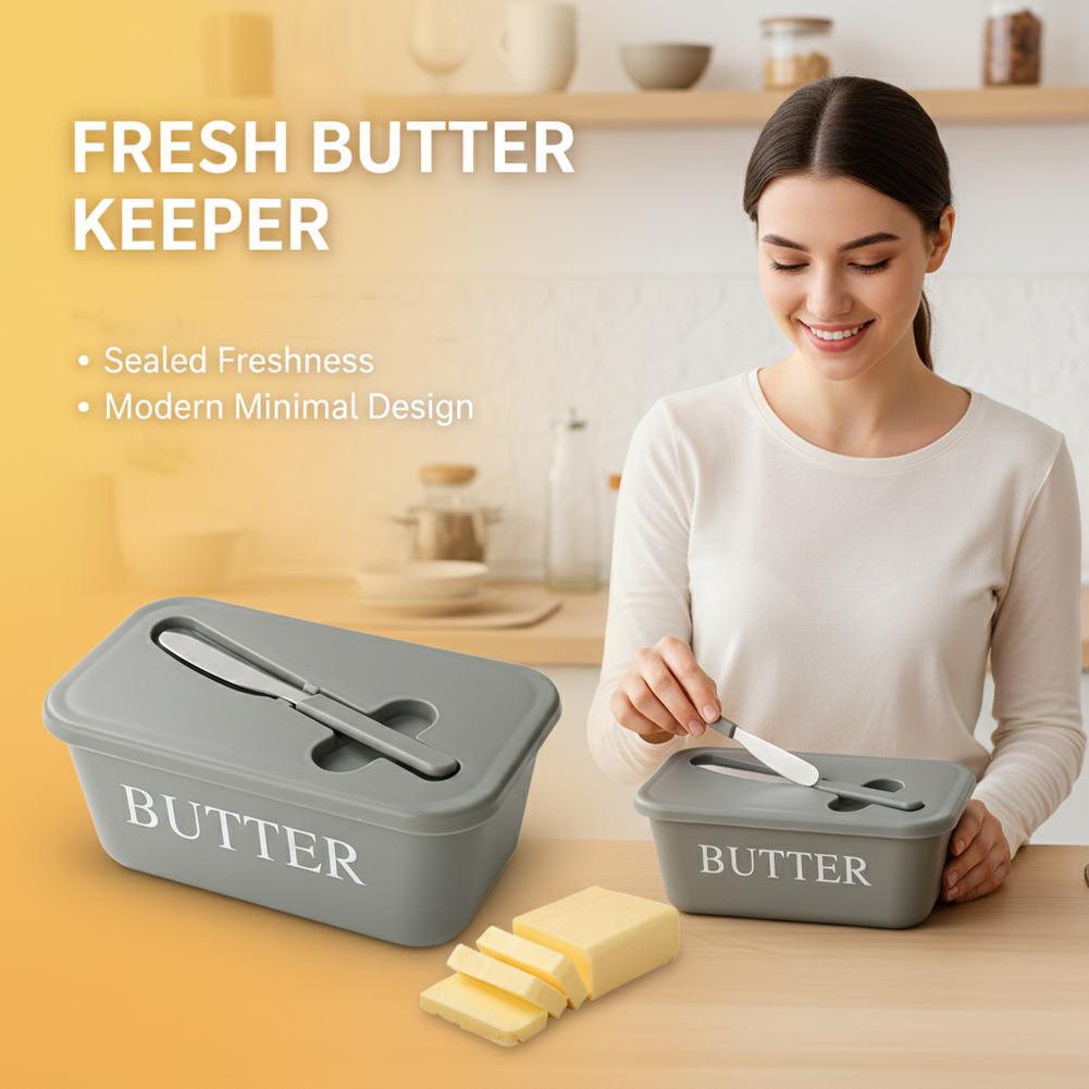 Tempat Mentega PP dengan Tutup - Kitchen Gadgets Storage ulasan dan harga
