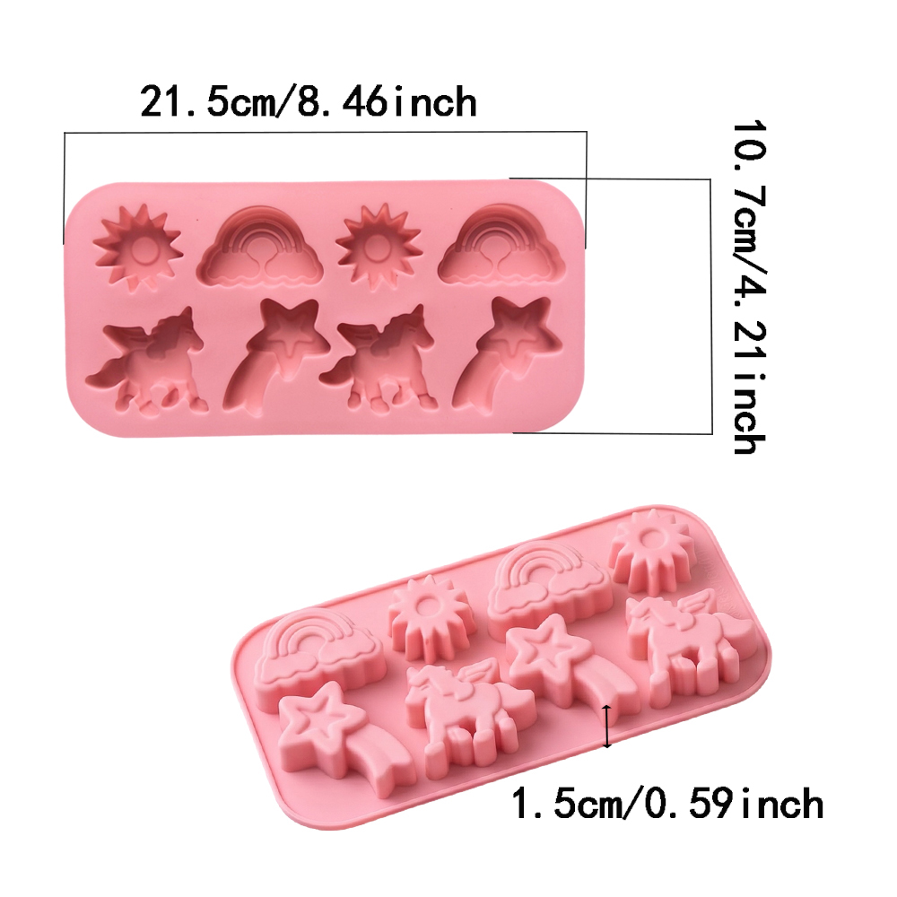 1PC Cetakan Permen Silikon 8 L - Silicone Mold Baking ulasan dan harga